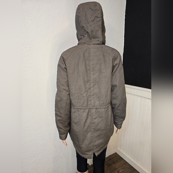 Collectionb New York Women’s Parka Jacket size L, Olive Green, Drawstring Waist - Picture 8 of 12